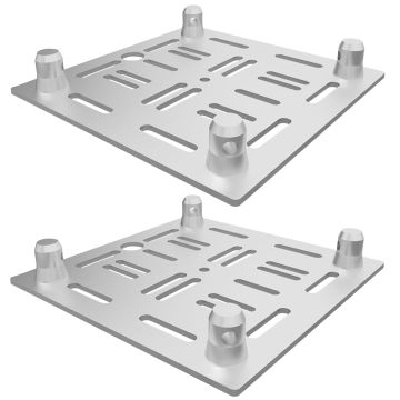Global Truss GT-MH BASE Multi Hole 12" Aluminum Base Plates Dual Package