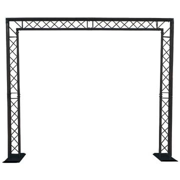 Global Truss Mobile DJ 8FT X 8FT Goalie Post Truss System in Black
