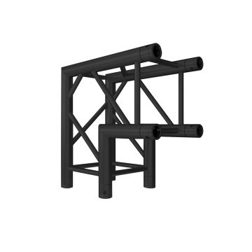 Global Truss SQ-4121 BLK/MTE Black Matte 2-Way 90 Degree Truss Corner