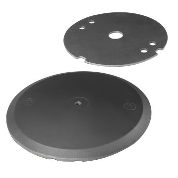 Gravity GWB123SET1B Round Cast Iron Base and Weight Plate Set for M20 Poles