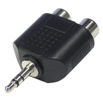 Hosa Technology GRM-193 Dual RCA Female to 3.5 mm TRS Male Adaptor