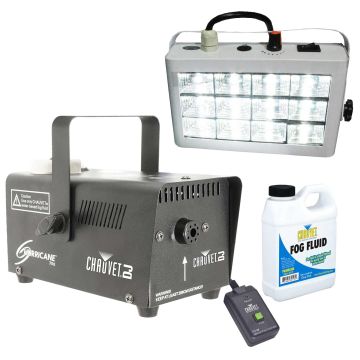 Chauvet DJ Hurricane 700 Fog Machine & White LED Strobe Light Package