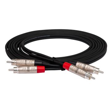 Hosa HRR-010X2 10' Dual REAN RCA to Same Pro Stereo Interconnect Cable