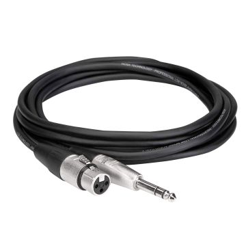Hosa HXS-005 5FT REAN XLR3F to 1/4 in TRS Pro Balanced Interconnect Cable