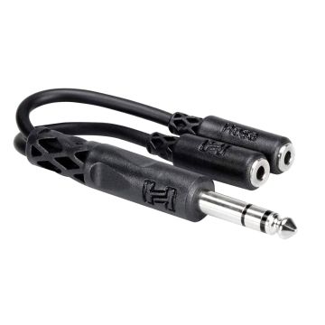 Hosa YMP-234 1/4 in TRS to Dual 3.5 mm TRSF Y Cable