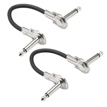 Hosa IRG-100.5 6" Low-profile Right-angle to Same Guitar Patch Cable (2 pack)