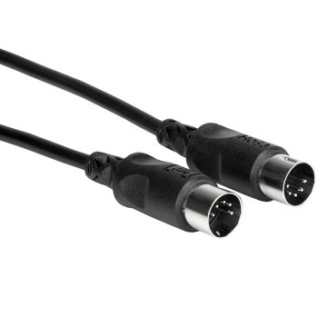 Hosa MID-305BK 5 FT MIDI 5-pin Interconnect Cable (Black)