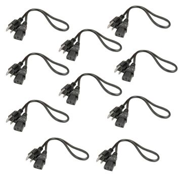 (10) Hosa Technology 8FT Power Cords 18 AWG, IEC C13 to NEMA 5-15P [PWC-148]