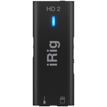 iRig HD 2 studio-quality guitar interface for iOS and Mac/PC Front View