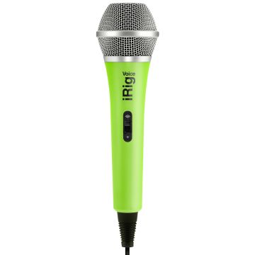 iRig Voice Handeld Karaoke Mic for smartphones and tablets in green Front
