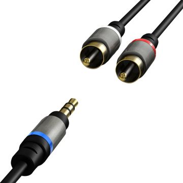 iLine RCA output Adapter Cable 1/8-inch Stereo to RCA