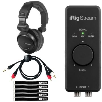 iRig Stream Stereo Audio Interface with Performance DJ Headphones