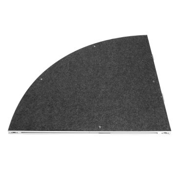 Intellistage ISQRPC3 3FT Carpeted Quarter Round Stage Platform