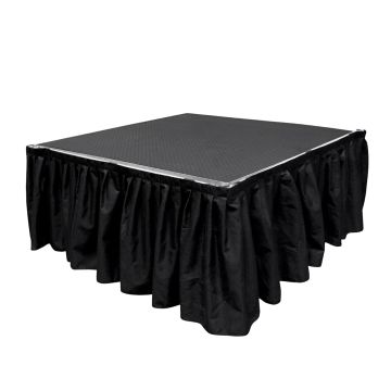Intellistage ISSK8X8 8FT Wide, 8" Long Black Stage Skirt