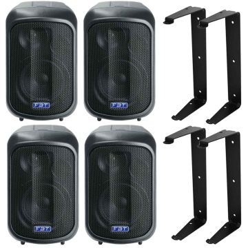 (4) FBT Pro J 5A 5” Powered Monitor Speakers Bundle