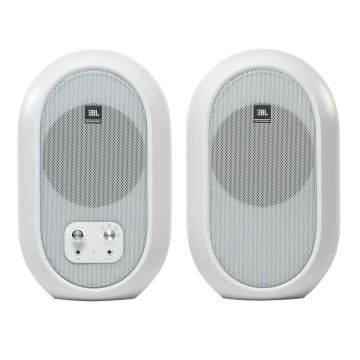 JBL 104-BT White Compact Desktop Monitors with Bluetooth (Pair)