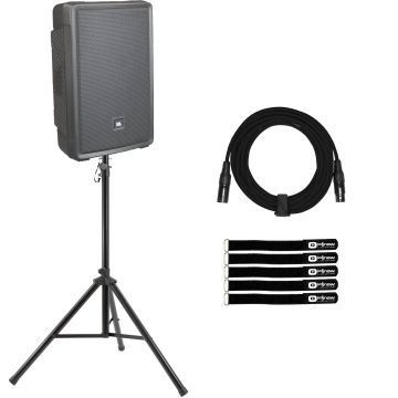 JBL Professional IRX112BT Powered 12" Bluetooth Speaker with Stand