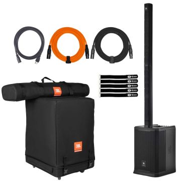 JBL PRX ONE Powered Column PA System with Rolling Base Transporter
