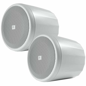(2) JBL Professional Control 62P Ultra-Compact Mid-High Satellite Pendant Speakers (White)