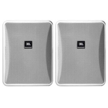 (2) JBL Professional Control 25-1L Compact 8-Ohm Indoor/Outdoor Background/Foreground Speakers (White)