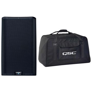 QSC K12.2 K2 Series Two-Way 2000W Active Speaker with 12" Woofer and Carry Case Package