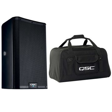 QSC K8.2 K2 Series Two-Way 2000W Active Speaker with 8" Woofer and Carry Case Package