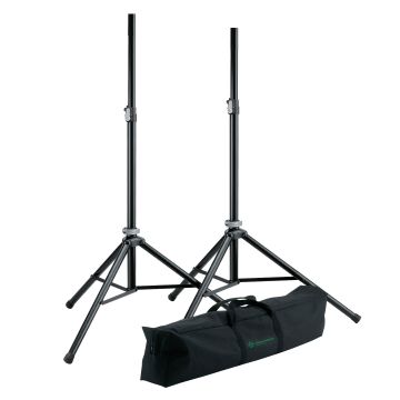 Konig & Meyer 21449 Black Speaker Stand Package with Carry Bag