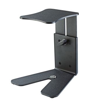 Konig and Meyer 26772 Monitor Workstation Table Stand - Structured Black