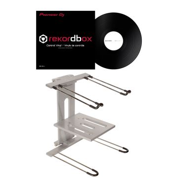 Pioneer RB-VS1-K Rekordbox DJ DVS Control Vinyl & Laptop Stand Package