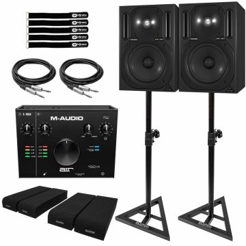 M-Audio AIR 192 | 4 Interface with Behringer B2030A Monitors & Stands