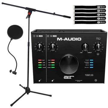 M-Audio AIR 192 | 6 USB Audio/MIDI Interface with Mic Boom Stand