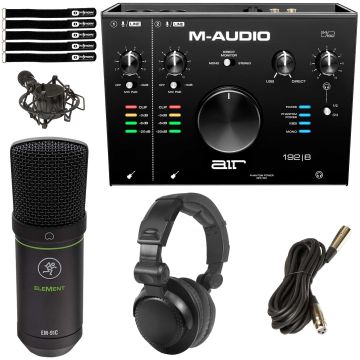 M-Audio AIR 192 | 8 Audio Interface with Mackie EleMent Series Mic
