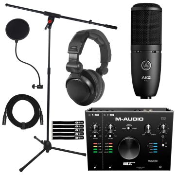 M-Audio AIR 192 | 8 MIDI Interface with AKG P120 Recording Microphone