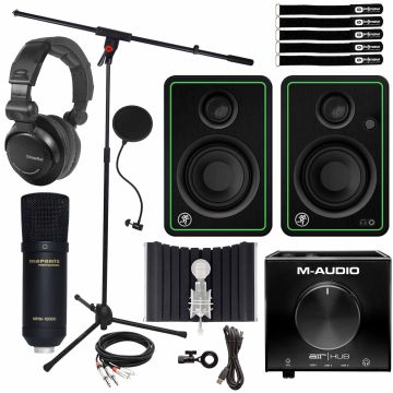 Mackie CR3-X Monitors with AIR Hub Interface & Sound Isolation Shield