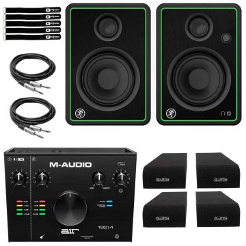 Mackie CR4-X 4" Monitors with M-Audio AIR 192 | 4 USB Audio Interface