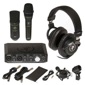Mackie Producer Bundle Recording Bundle featuring Onyx Producer Interface, EM89D Dynamic Mic, EM91C Condenser Mic, and MC-100 Headphones 