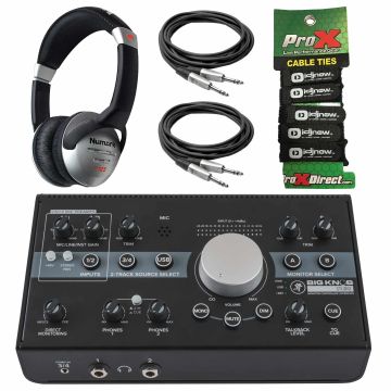 Mackie Big Knob Studio 3x2 Studio Monitor Controller with Professional DJ Headphones Package
