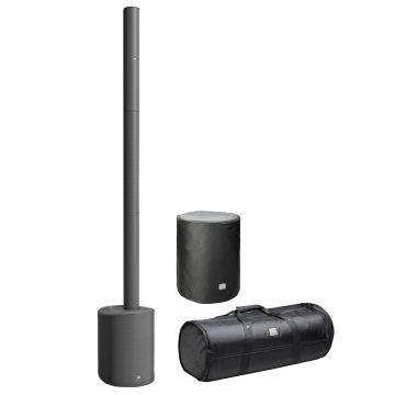 LD Systems MAUI 5 Ultra Portable Column PA System with Mixer and Bluetooth with Cases Package