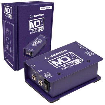 Samson MD1 Pro Mono Passive Direct Box for Electric Acoustic Guitar, Bass Guitar, Keyboards & Electronic Drum Kits