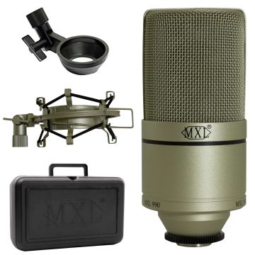 MXL 990 World Renown Vocal Condenser Microphone with Shock Mount and Case