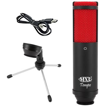 MXL TEMPO USB Condenser Microphone in Black & Red