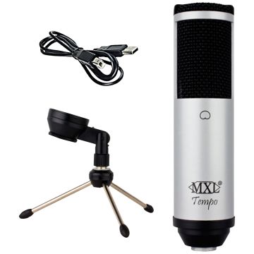 MXL TEMPO USB Condenser Microphone in Silver & Black