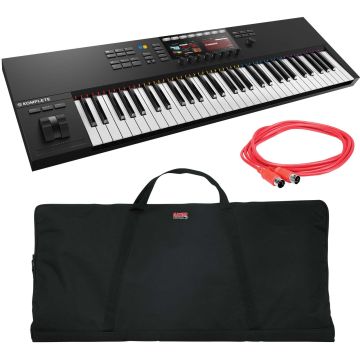 Native Instruments Komplete Kontrol S61 Mk2 Keyboard Controller with Gator Cases GKBE Series 61 Note Lightweight Bag Package