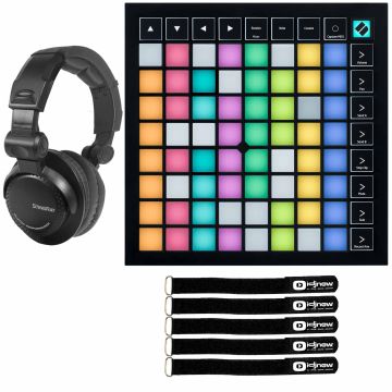 Novation Launchpad X Ableton Live Grid Controller with DJ Headphones