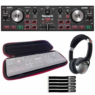 Numark DJ2GO2 Touch Pocket DJ Controller with DJ Headphones & EVA Bag