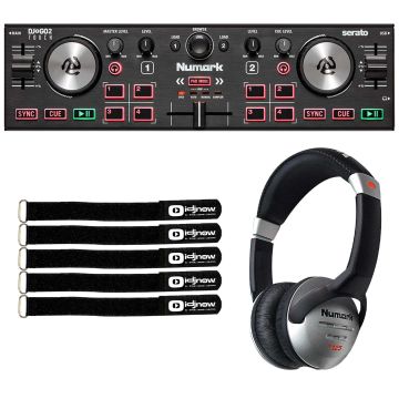 Numark DJ2GO2 Touch Pocket DJ Controller with Professional Headphones