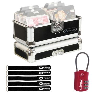 Odyssey K45120BLK Black & Chrome 7" Utility Case with Red TSA Lock