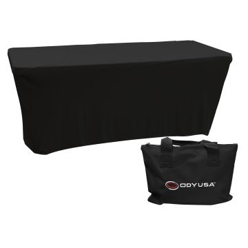 Odyssey SPATBL6BLK Scrim Werks Slip Screen Black Scrim Cover Fits 6 Foot Banquet Tables