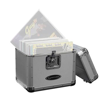 Odyssey KLP2SIL Stacking Record / Utility Krom Case In Silver For 70 12" Vinyl Records & LPs