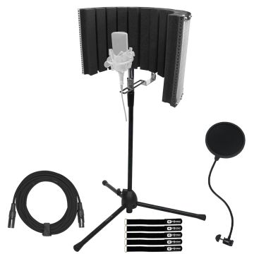 On-Stage Stands ASMS4730 Microphone Isolation Shield with Boom Stand 